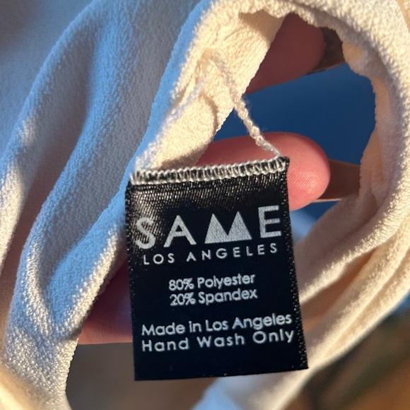 SAME Los Angeles animal print Chain One Piece (Faux Suede Cream) swimsuit - Picture 9 of 16